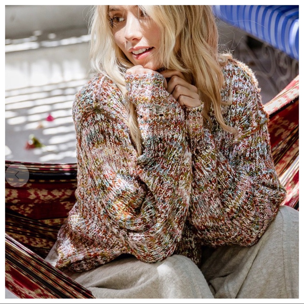 ✨LAST ONE✨Multi Color Thread Cozy Sweater - Picture 3 of 6